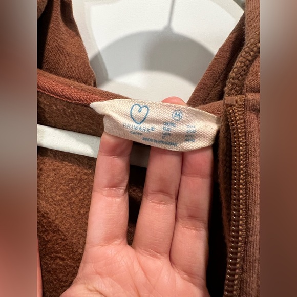 Primark Brown Zip Up Hoodie Size Medium - Picture 4 of 9